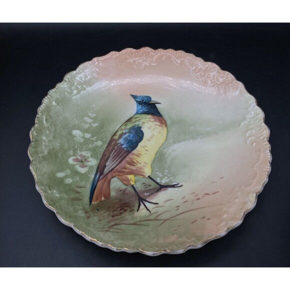 Blakeman Limoges Hand Painted Game Bird Decorative 10.25” Plate Antique